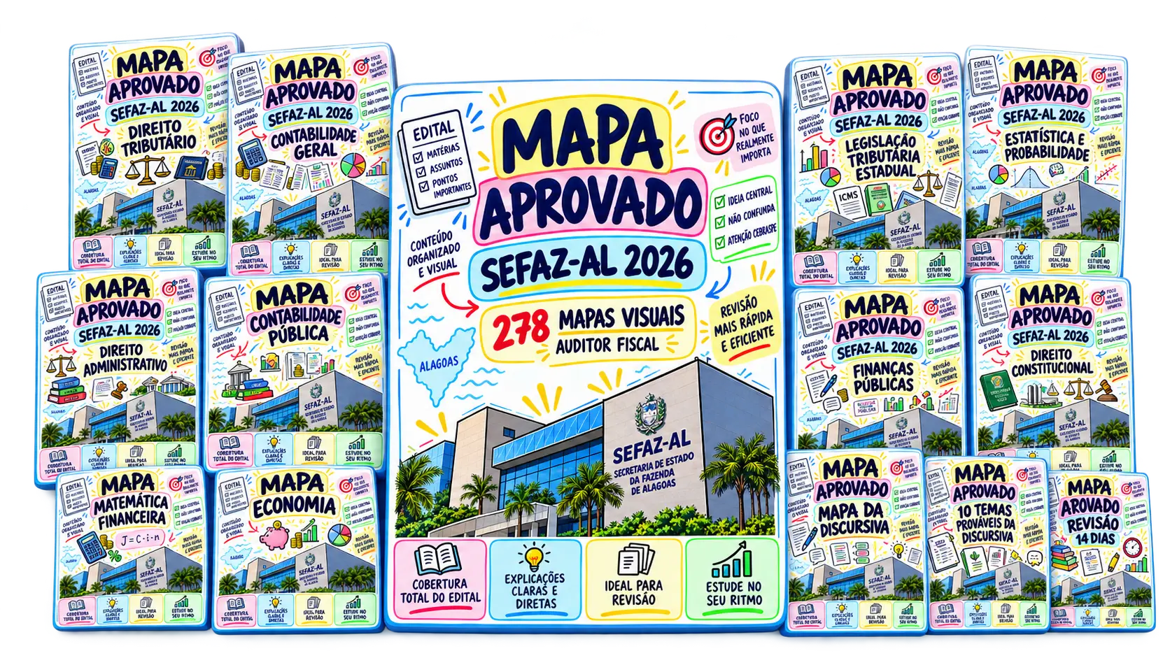 Pacote completo Mapa Aprovado SEFAZ-AL 2026